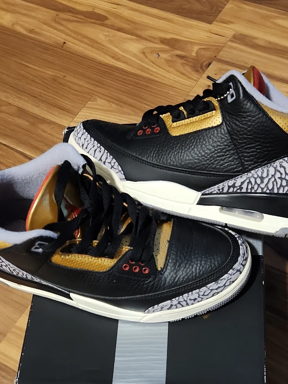 Jordan 3 Cement Gold With Original Box Size 8 Womens 6.5 Mens